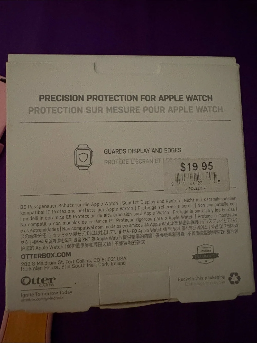 Apple Pink Watch Case and Sport Band Set